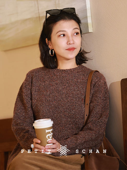 PETIT SCHAN小闪 CLO#941 Tender Attachment 缱绻 羊毛羊驼毛花纱套头毛衣 商品图3