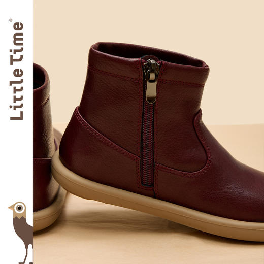 littletime女童皮鞋2025秋冬新款儿童复古马丁靴短靴软底靴子真皮 商品图2