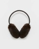 Yves Salomon - EARWARMER MINK AND LEATHER - MAHOGANY - 女装 - 配件 - 桃花心木棕 商品缩略图0
