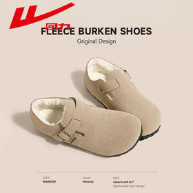 回力女鞋加绒勃肯鞋2025冬季新款一脚蹬毛毛棉鞋外穿加厚雪地靴女