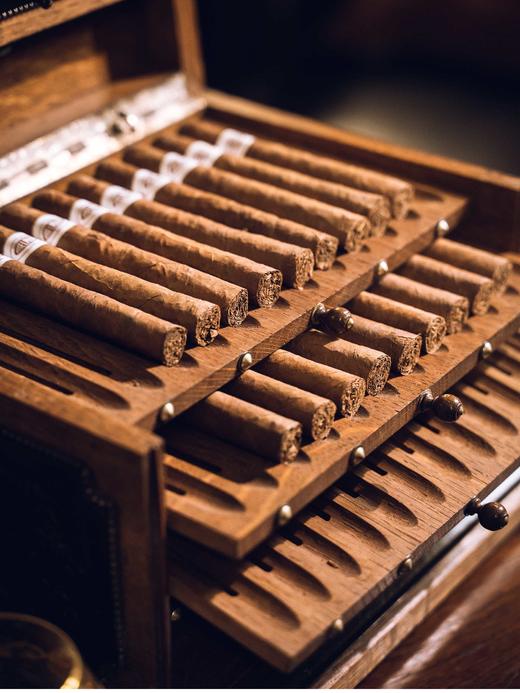 【已售】独角鹿西洋古董 19世纪欧洲出品林中兽鸟主题铸铁精雕镶嵌多层硬木雪茄盒 商品图5