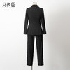 艾尚臣黑色条纹西装套装女2025新款职业装珠宝酒店销售经理工作服 商品缩略图4