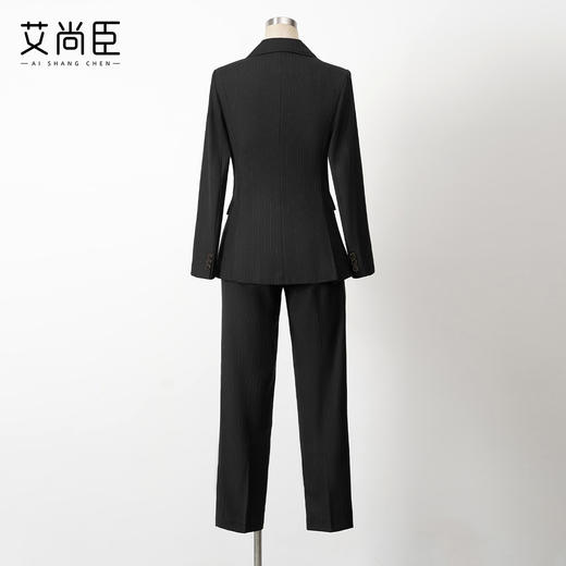 艾尚臣黑色条纹西装套装女2025新款职业装珠宝酒店销售经理工作服 商品图4