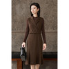 羊毛羊绒背心连衣裙 手感软糯 上身锁温 优雅通勤极简 米思阳2025冬季新款无袖西装领鱼尾背心裙5161 商品缩略图3