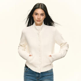 Ariseism 美式复古立领毛衣外套女秋季新款上衣