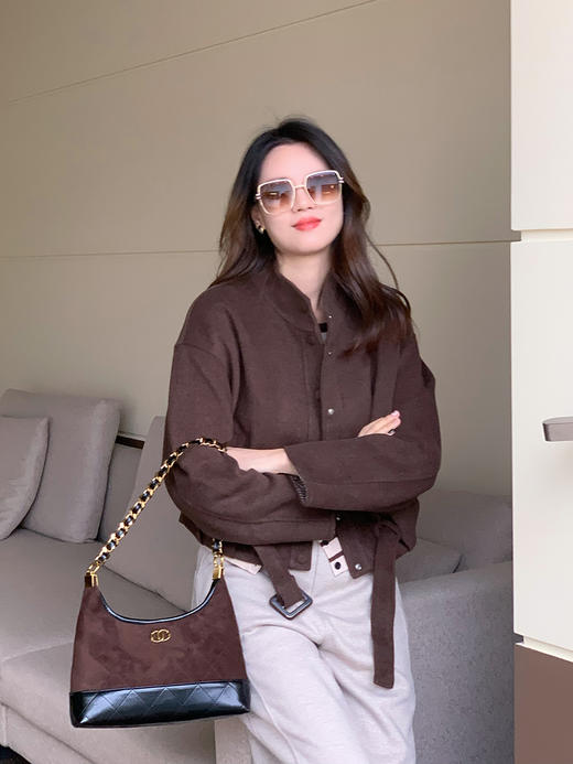 【百图lulu定制】【恒温羊毛外套】两穿 立领翻领 羊毛  软糯 温暖 显高 夹克 呢子外套 商品图7