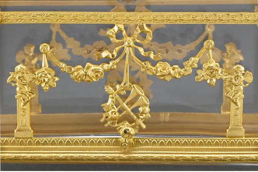 独角鹿西洋古董 路易十六风格天使奏乐主题铜鎏金精雕装饰水晶信架 商品图6