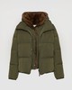 Yves Salomon - DOWN JACKET TECHNICAL FABRIC/MINK - ARMY GREEN/LUNA - 女装 - 羽绒服 - 军绿色 商品缩略图2