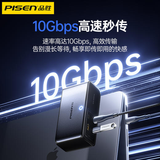 品胜  100W GaNHub桌面氮化镓充电拓展坞套装 转换插头多口快充通用苹果17/16华为手机笔记本Switch底座HDMI投屏 商品图5