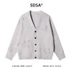 243019SDSA秋冬新款痞帅男装美式勾破纯色纽扣开衫毛衣百搭开衫针织衫 商品缩略图1