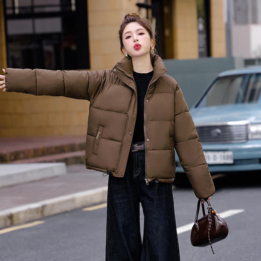 百媚生 冬季厚棉服女短款小个子外套2508 商品图3