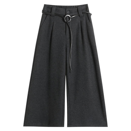 毛呢阔腿裤垂坠感高腰，A字显瘦八分裤洋气通勤时尚靴裤MYX-OZY-25222-L 商品图4