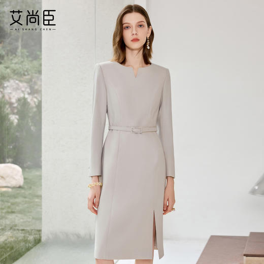 艾尚臣气质连衣裙女2025新款正式场合端庄西装裙轻奢高级感工作服 商品图0