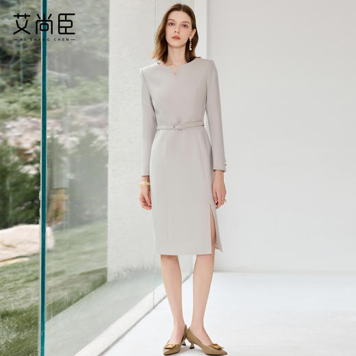 艾尚臣气质连衣裙女2025新款正式场合端庄西装裙轻奢高级感工作服 商品图1