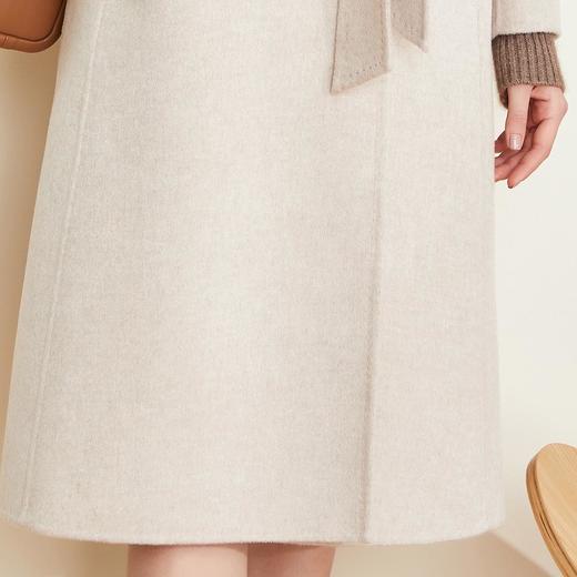 LD955大翻领中长腰带中长羊绒大衣 商品图5