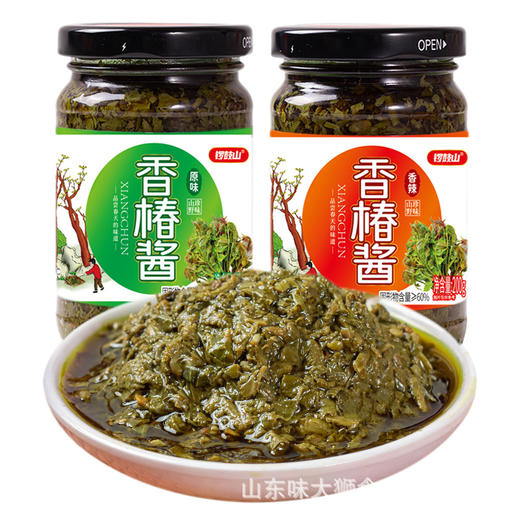 O添加 沂蒙山鲜香椿芽酱头茬香椿嫩芽拌饭酱下饭酱调味酱200克1瓶 商品图3