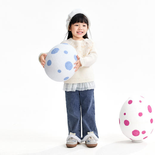 【实体店同款】女童圆领毛衫冬季新款安奈儿童装XG544006 商品图3