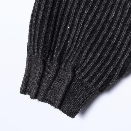 8806SDSA秋冬新款痞帅男装韩版拼接竖纹洒金立领毛衣百搭开衫针织衫 商品图4