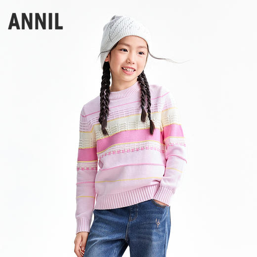 【实体店同款】女童长袖针织衫冬季新款安奈儿童装AG544054 商品图0