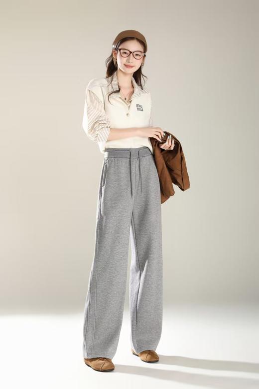 LS竹纤维女士醋酸羊毛直筒裤1687 商品图3