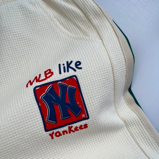 G642 NY/MLB 秋季高街宽松休闲拼接侧彩带束脚卫裤 商品图4