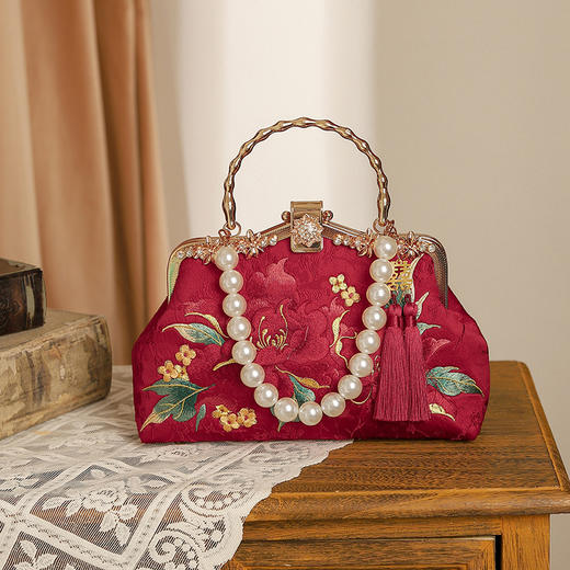 星月为媒结婚婚庆大手提包，国风古风婚礼包包QB-星月为媒 商品图2