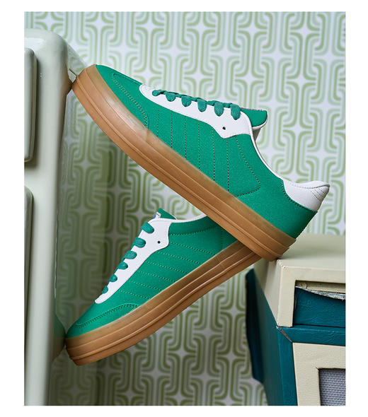 前进 悠-经典胶底德训鞋（绿）-L 商品图3