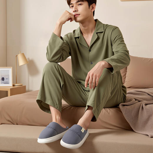 【小来】粉丝专享🧧【LIDANI 防水防污情侣棉拖】五色可选，35-44码可穿，情侣同款，格纹鞋面，柔软触感，防滑耐磨，脚底柔软 商品图9