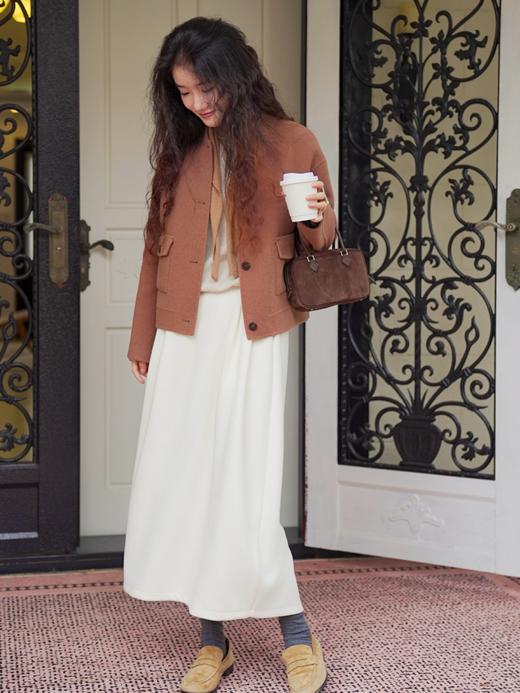 中高松紧腰显瘦褶裥花苞半裙FCF3SKT132 商品图14