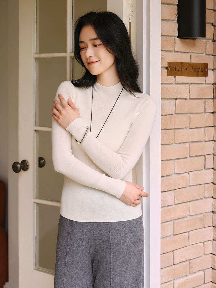 舒软肌底衣 48支美丽诺羊毛无缝一体打底衫FCF3WST097、FCF3WST098