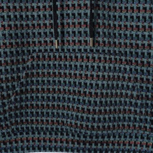 WY1198SDSA男士秋冬新款痞帅男装潮牌绒面撞色格子抽绳连帽卫衣百搭时尚 商品图3