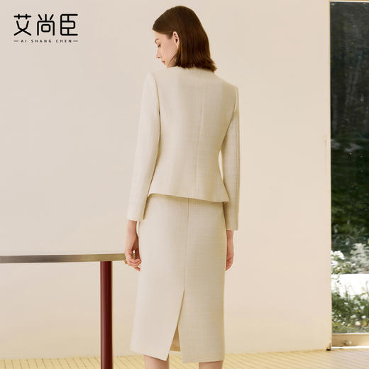艾尚臣羊毛西装套装裙子两件套女正装通勤穿搭精致小个子西服外套 商品图4