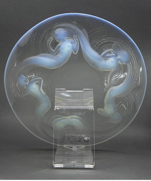 独角鹿西洋古董 1932年法国水晶工坊莱俪LALIQUE设计出品「Calypso 海上仙女卡吕普索」主题欧泊水晶盘 商品图2