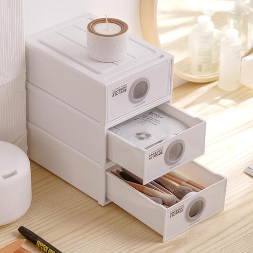 【茶花】伯纳抽屉式桌面收纳柜 商品图8