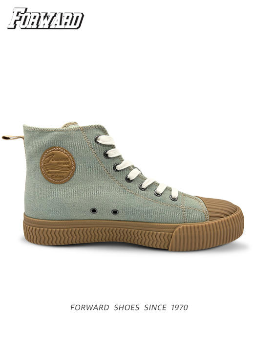 前进 绣花贴标高帮帆布鞋-L 商品图5