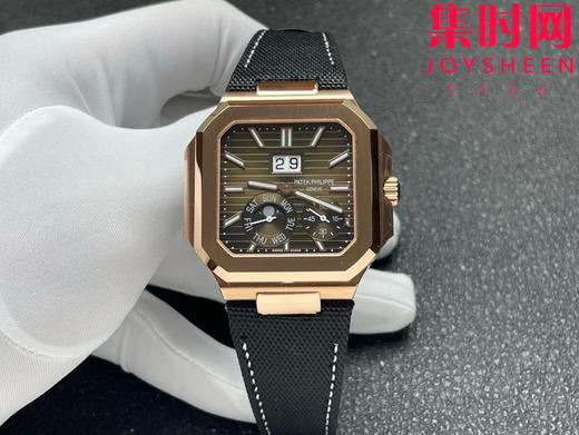 百达翡丽重磅推出新款 CUBITUS系列5822P-001 P1方形鹦鹉螺 男士腕表 瞬跳大日历窗，星期及月相显示功能 商品图0