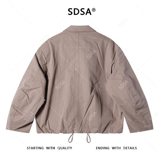SDSA秋冬新款痞帅男装潮牌纯色拉链口袋翻领夹克下摆松紧设计百搭 商品图4