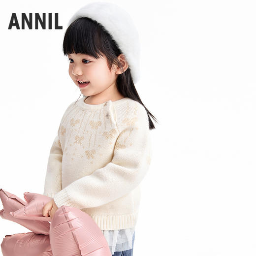 【实体店同款】女童圆领毛衫冬季新款安奈儿童装XG544006 商品图2