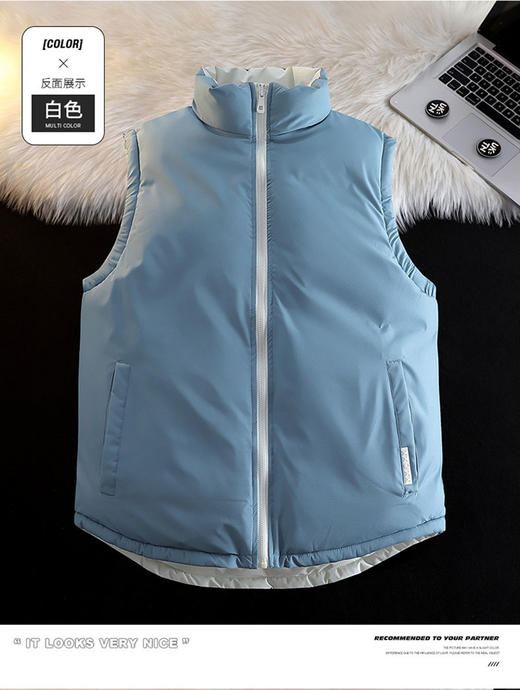 【YW】无忧购立领带包双面穿马甲男士秋冬季中青年情侣款坎肩保暖马甲MJ588（截单后3-5天发货） 商品图5