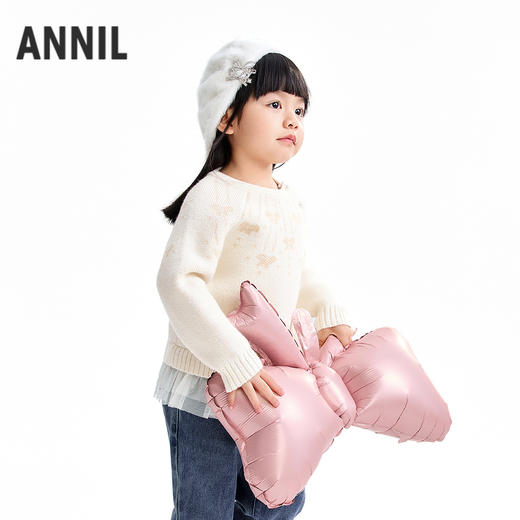 【实体店同款】女童圆领毛衫冬季新款安奈儿童装XG544006 商品图1