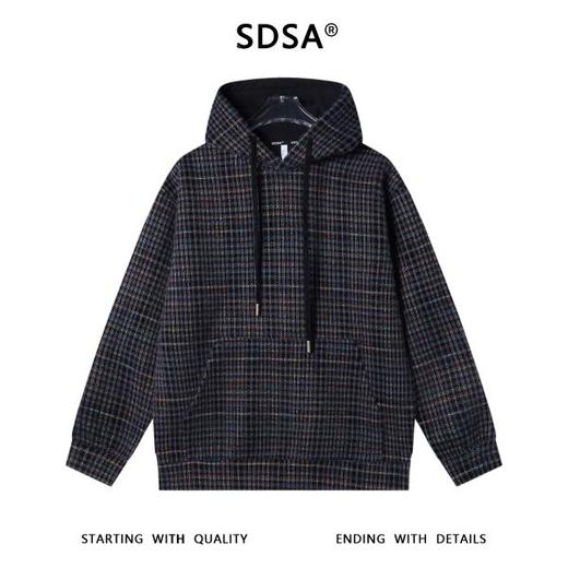 WY1195SDSA男士秋冬新款痞帅男装韩版潮牌彩色绒面抽绳连帽卫衣百搭时尚 商品图1