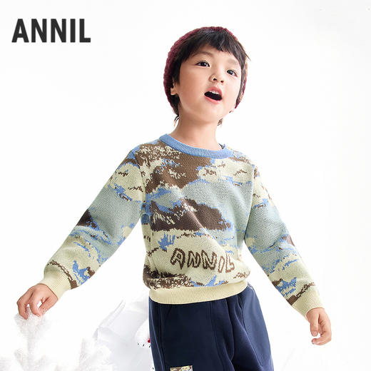 【实体店同款】男童圆领针织上衣冬季新款安奈儿童装XB544024 商品图2