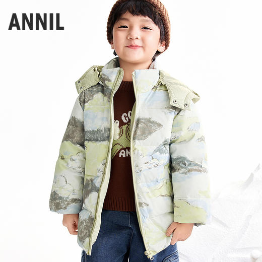 【实体店同款】男童中长款羽绒服冬季新款安奈儿童装XB545074 商品图1