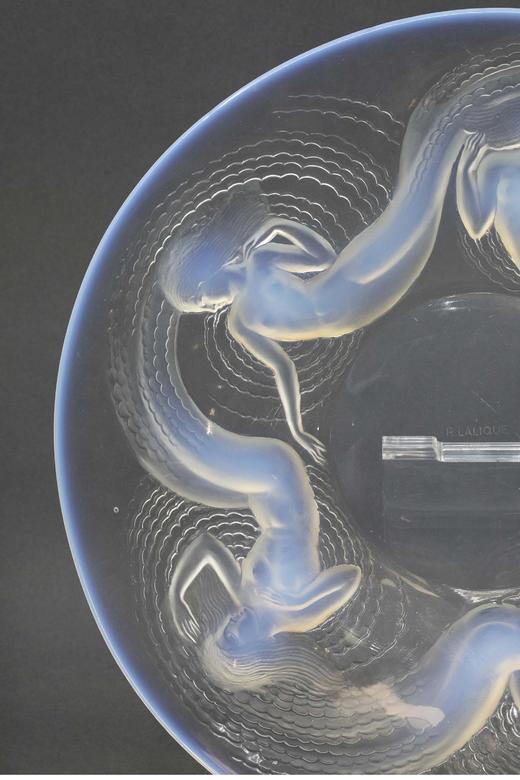 独角鹿西洋古董 1932年法国水晶工坊莱俪LALIQUE设计出品「Calypso 海上仙女卡吕普索」主题欧泊水晶盘 商品图3