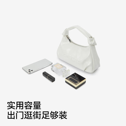 森马包包女手提包松弛感饺子包2025新款时尚亮面斜挎包通勤单肩包 商品图4