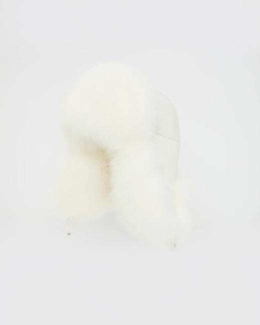 Yves Salomon - CHAPKA SKIWEAR FABRIC/FOX - MONT BLANC - 女装 - 帽子 - 山峰白 商品图1