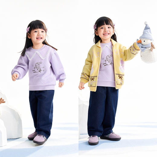 【实体店同款】女童全腰牛仔棉裤冬季新款安奈儿童装XG546019 商品图3