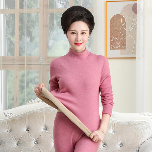 <有书独家>驼绒加厚保暖内衣中老年保暖内衣男士女士加绒加厚无痕秋衣秋裤套装驼绒保暖内衣 商品图8