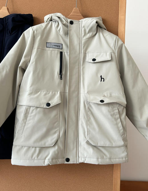 哈吉斯工装中大童冲锋棉服外套8102702 商品图11