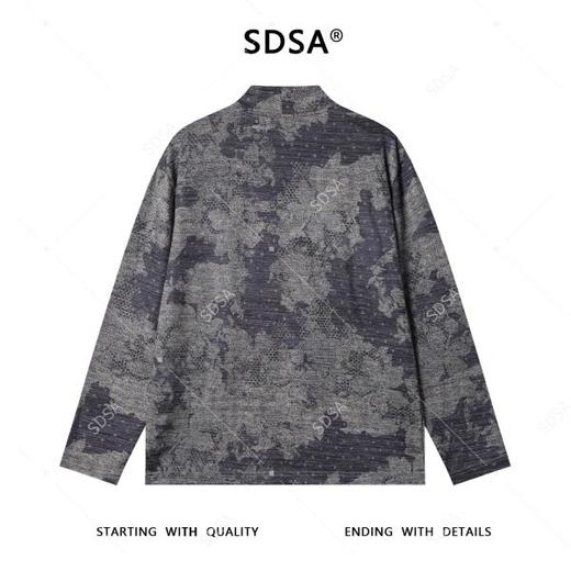 T4919SDSA男士秋冬新款痞帅男装潮流撞色植物花卉印花半高领长袖T恤潮 商品图5